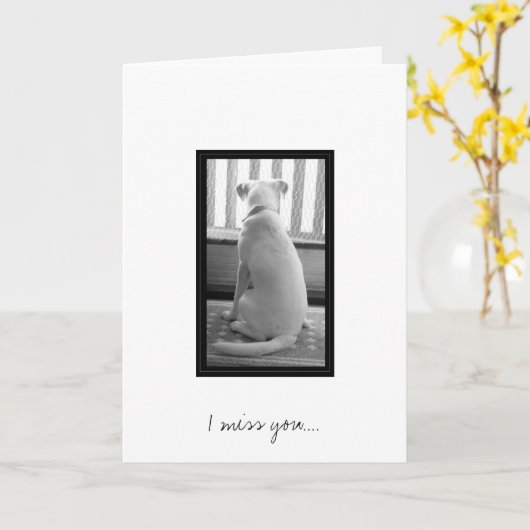 私は恋しく思います…. カード (黄色い花)