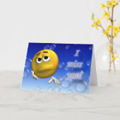 私は恋しく思います カード (黄色い花)