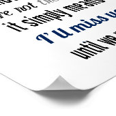 私は恋しく思お前に(標準の写真フレームサイズ) ポスター (角)