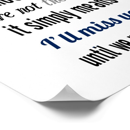 私は恋しく思お前に(標準の写真フレームサイズ) ポスター (角)