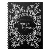 私は恋しく思お前を…悲しみ記念ジャーナル ノートブック (正面)