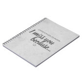 私は恋しく思お前を…悲しみ記念ジャーナル ノートブック (左側)