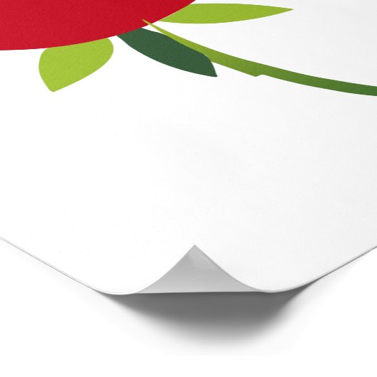 私は恋しく思お母さん、私は赤いバラのお母さんを愛している ポスター (角)