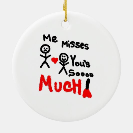 私は恋しく思たん漫画 セラミックオーナメント (裏面)