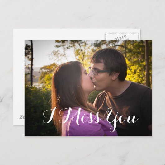 私は恋しく思の写真のロマンカスタムティックなポストカード ポストカード (正面/裏面)
