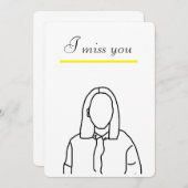 私は恋しく思カード サンキューカード (正面/裏面)