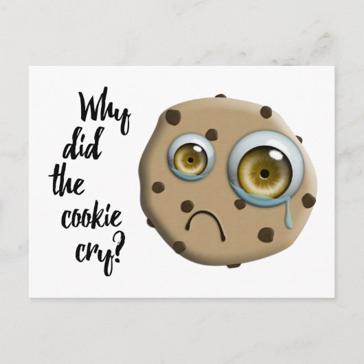 私は恋しく思クッキーのジョーク ポストカード (正面)