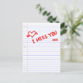 私は恋しく思ノート紙 ポストカード (スタンド正面)