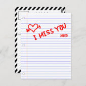 私は恋しく思ノート紙 ポストカード (正面/裏面)