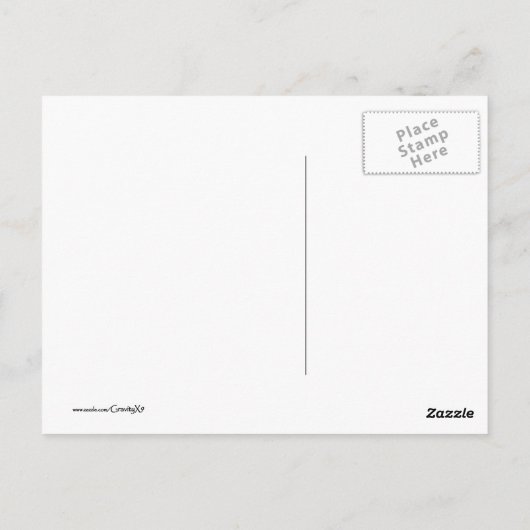 私は恋しく思ハートの半分に文字 ポストカード (裏面)