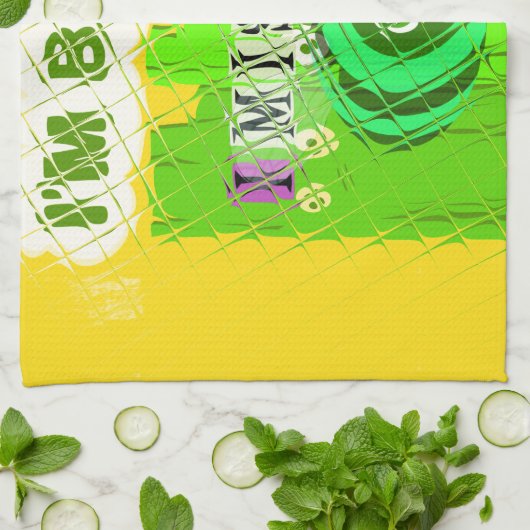 私は恋しく思ボード:文字引用文アートおもしろい キッチンタオル (折り畳み)