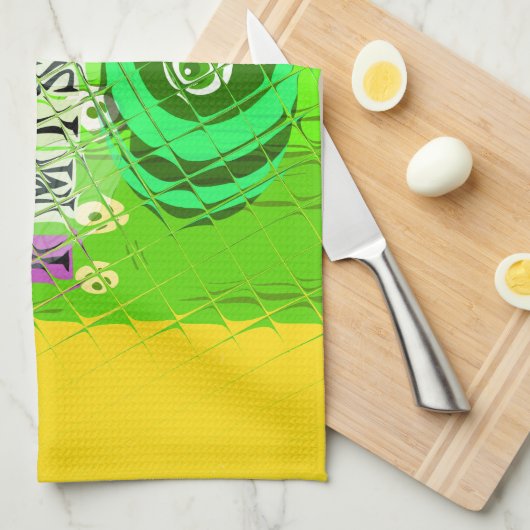 私は恋しく思ボード:文字引用文アートおもしろい キッチンタオル (四つ折り)