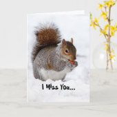 私は恋しく思リスルのグリーティングカード カード (黄色い花)