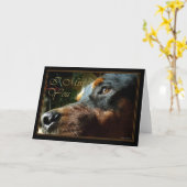 私は恋しく思君の犬はとても可愛くて悲しそうだね カード (黄色い花)