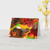 私は恋しく思君 |カラフル抽象芸術流体芸術 カード (黄色い花)