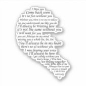 私は恋しく思君 シール (正面)