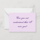 私は恋しく思君 ノートカード (裏面)