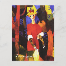 私は恋しく思君。ファインアートバレンタインデー シーズンポストカード