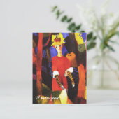 私は恋しく思君。ファインアートバレンタインデー シーズンポストカード (スタンド正面)