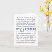 私は恋しく思多くのタイポグラフィメッセージカード カード (黄色い花)