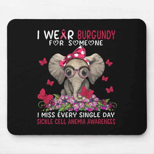 私は恋しく思毎日独身の鎌状赤血球貧血アワレ マウスパッド (正面)