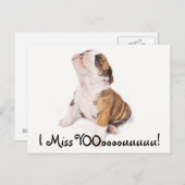 私は恋しく思英語のブルドッグのポストカード ポストカード (正面/裏面)