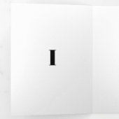 私は恋しく思黒いタイポグラフィモダン名前をカスタムする 三つ折りカード (内部最初)