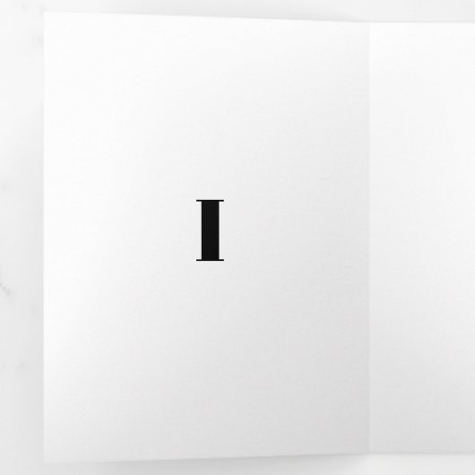 私は恋しく思黒いタイポグラフィモダン名前をカスタムする 三つ折りカード (内部最初)