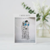 私は恋しく思、ロックダウン、隔離、クリプト、キス ポストカード (スタンド正面)