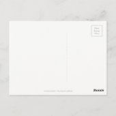 私は恋しく思、手書きタイポグラフィピンクのローズ ポストカード (裏面)