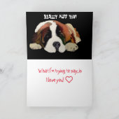 私は恋しく思Bernard Greeting Cardを見た カード (内部)