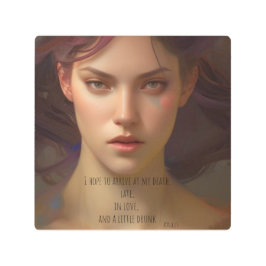 私は恋をして死に遅れたいと思う メタルプリント