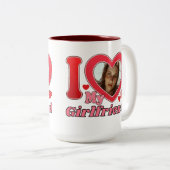 私は恋人の彼氏の妻の夫の写真が大好き ツートーンマグカップ (正面右)