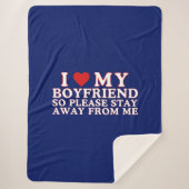 私は恋人バレンタインデーが大好き シェルパブランケット (正面)