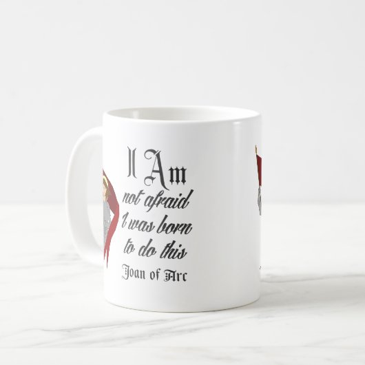 私は恐れていません-ジャンヌダルク コーヒーマグカップ (正面左)
