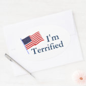 私は恐れている 楕円形シール (封筒)