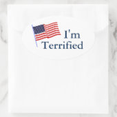 私は恐れている 楕円形シール (バッグ)