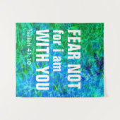 私は恐れてはいけない、あなたがたと共にいる（イザヤ書41:10） タペストリー (正面(横))