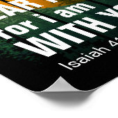 私は恐れてはいけない、あなたがたと共にいる(イザヤ書41:10) ポスター (角)