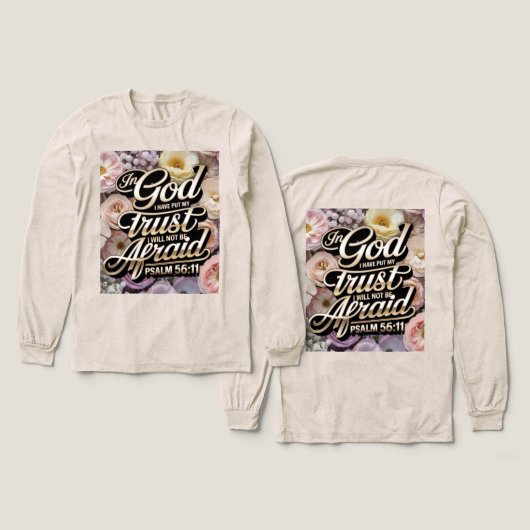 私は恐れない 女性用 トライブレンドTシャツ (デザイン 正面&背面)