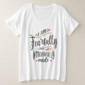 私は恐ろしく素晴らしくクリスチャンになった プラスサイズTシャツ (デザイン正面)