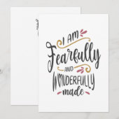私は恐ろしく、素晴らしく作られている – クリスチャン サンキューカード (正面/裏面)
