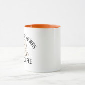 私は恐怖とコーヒーの叫びのためにここにおもしろいいる マグカップ (中央)