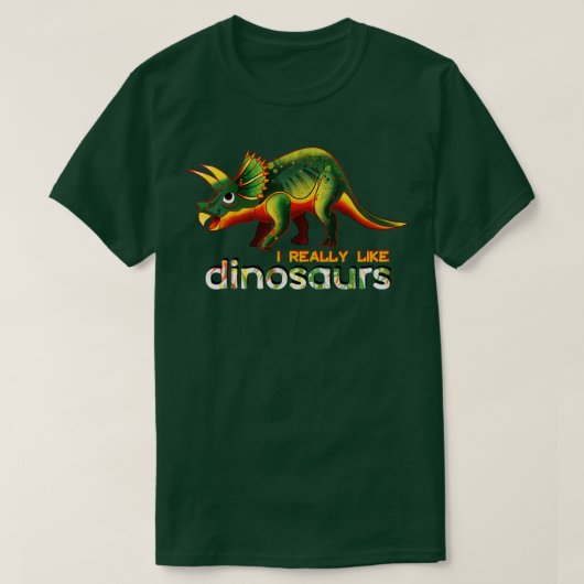私は恐竜が大好きだ Tシャツ (デザイン正面)