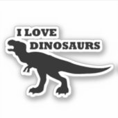 私は恐竜が大好き！ シール (正面)