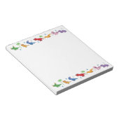 私は恐竜が大好き!(可愛い) ノートパッド (アングル)