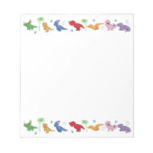 私は恐竜が大好き!(可愛い) ノートパッド (正面)