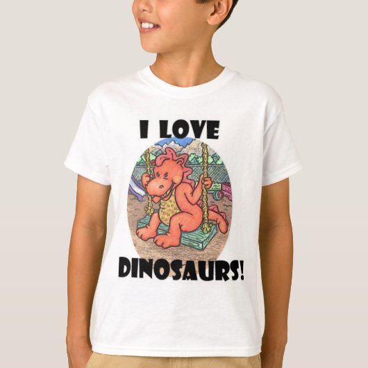 私は恐竜が大好き！ Tシャツ (正面)