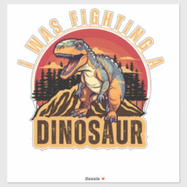 私は恐竜と戦っていたおもしろいアイディア シール
