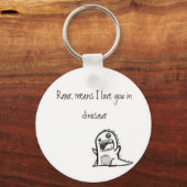 私は恐竜を愛している キーホルダー (正面)